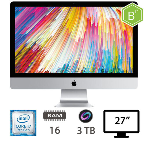 IMAC 27 5K (2017) I7-7700K-@4,2GHZ/16/3TB FD/RP580/MACOS/2Y - GRADO B