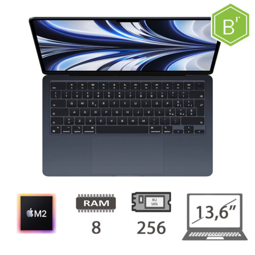 MACBOOK AIR 13,6 (2022) M2-8C CPU/8/256 M2-SATA/8C GPU/MACOS/MIDNIGHT/2Y - GRADO B