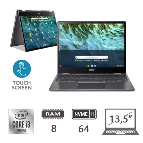 ACER CHROMEBOOK SPIN 713 TOUCHSCREEN I3-10110U/8/64GB/13,5'/CHROMEOS/2Y