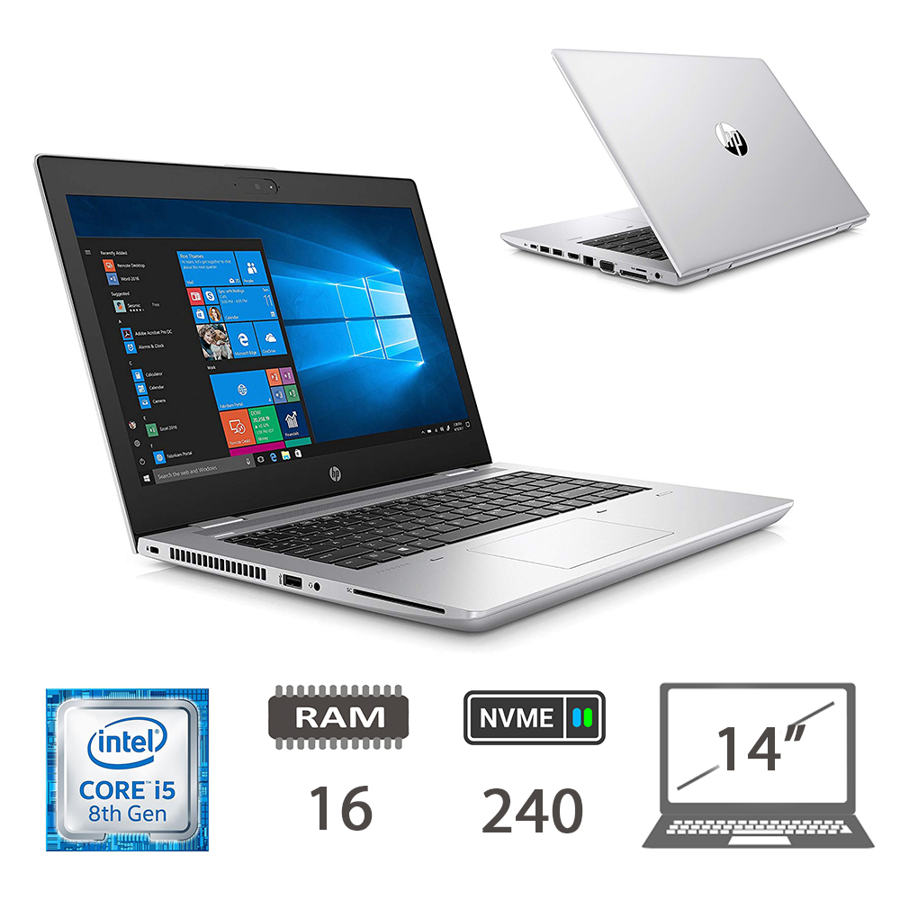 007522PCR-EU -HP PROBOOK 640 G4 - I5-8350U-16-NVME240-W11P -14-2Y