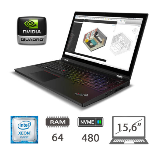 LENOVO THINKPAD P51 XEON E3 1505M-V5/64/NVME480/NVIDIA M2200 (4GB)/W10P/2Y