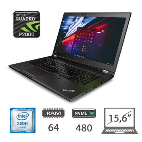 LENOVO THINKPAD P52 XEON E-2176M/64/NVME480/NVIDIA P2000 (4GB)/W10P/2Y