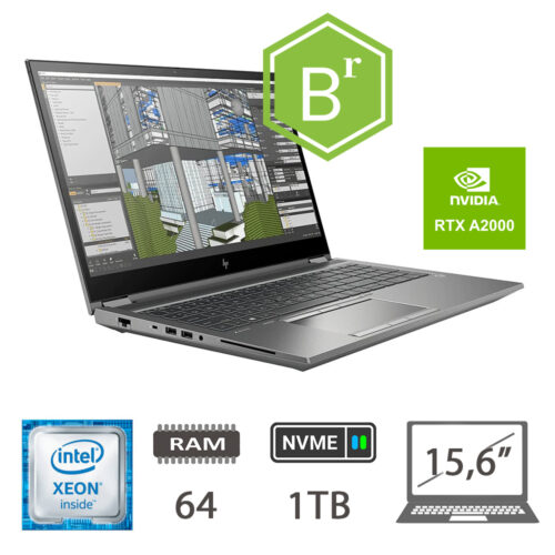 HP ZBOOK FURY 15 G8 W-11955M/64/NVME1TB/RTX A2000/W11P/2Y GRADO B