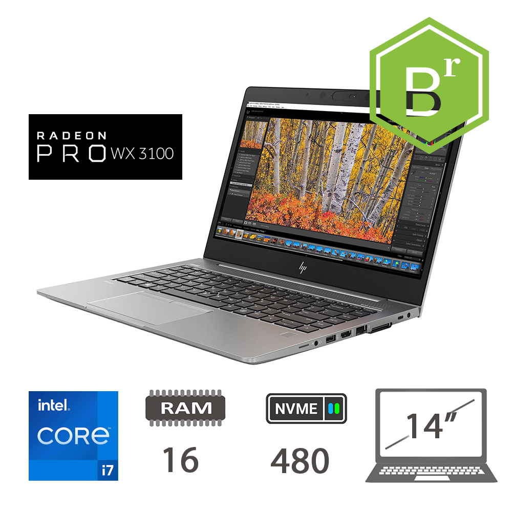 HP ZBOOK 14U G5 I7-8650U/16/NVME512/RADEONPRO-WX3100(2GB)/W11P/2Y GRADO B
